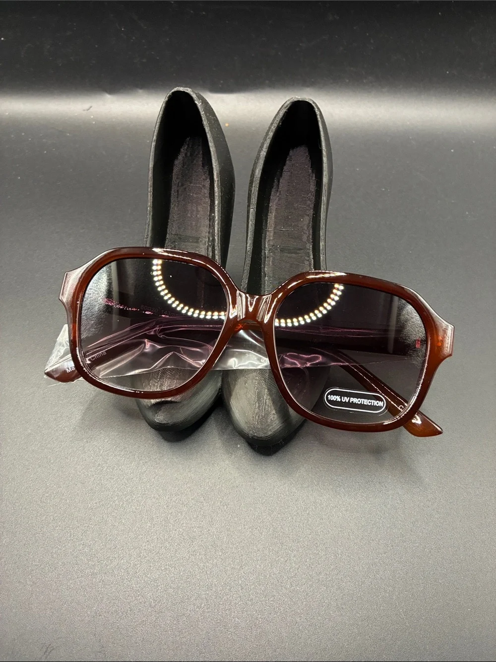 City views Classic Brown Women's Oversized Sunglasses with UV Protection